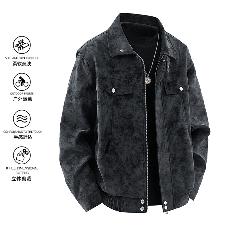 秋冬新款时尚休闲皮衣拉链外套男士JK02559-P95，男装皮衣，星座308B-2