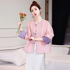 新中式国风年轻款外套女2025春季新款时尚高端轻奢小香风刺绣上衣，女装短外套，辉煌依升