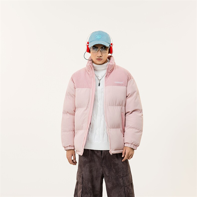 现货新款潮牌棉袄外套玉米格加厚棉衣面包服A436-0899-P80,男装棉衣,电商A436