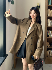 【现货】条纹羊毛西装外套P180-K268，女装西装，浙宝128A