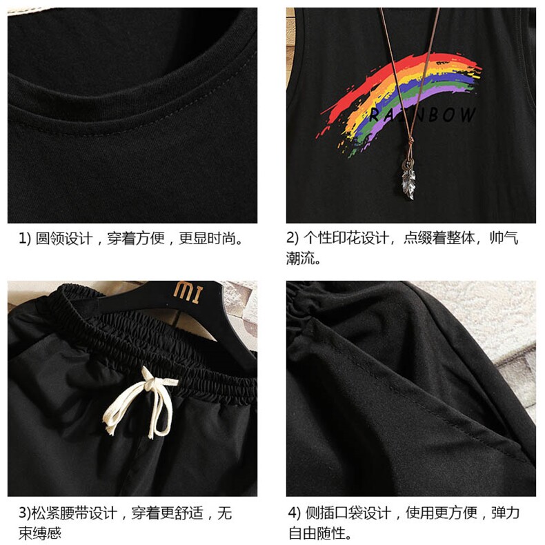 TB36064-P35纯汗背心套装男士大码汗衫短裤两件套砖墙挂拍,男装T恤,电商A040A