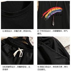 TB36064-P35纯汗背心套装男士大码汗衫短裤两件套砖墙挂拍，男装T恤，电商A040A