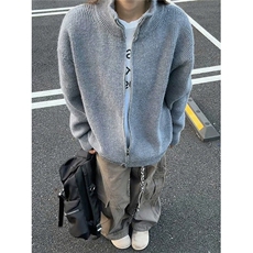 双拉链开衫毛衣男款秋冬季内搭打底针织衫休闲慵懒风外套M5116，男装T恤，星座1116A（原606A-3）