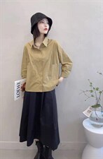 新款洋气短款韩味十足小衬衫，女装衬衫，L·H·X