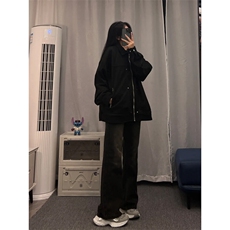美式hiphop牛仔裤修身直筒微喇叭裤，男装牛仔裤，星座310A-4