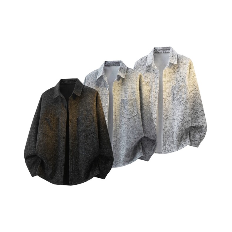 C2603/P40春装新款现货衬衫男宽松大码潮流工装衬衣外套，男装衬衫，电商A141