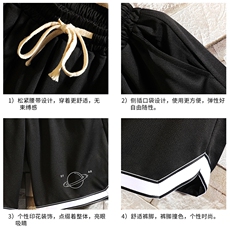 LQ64238-P19篮球夜跑运动短裤男大码宽松冰丝五分裤大裤衩砖墙，男装休闲裤，电商A040A