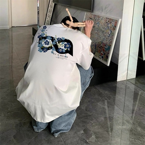 万针全刺绣解构设计260克重磅双纱纯棉高品质美式高街短袖T恤特39图片