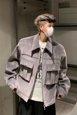 2025秋冬季挺阔版型立体银灰夹克复古休闲外套XZ514-2-24240-P118，男装夹克，星座514-2(原B239)