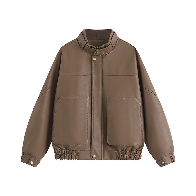 秋新品跨境男装PU皮夹克男士潮流修身机车服皮衣男潮流2307-P95,男装夹克,星座1407