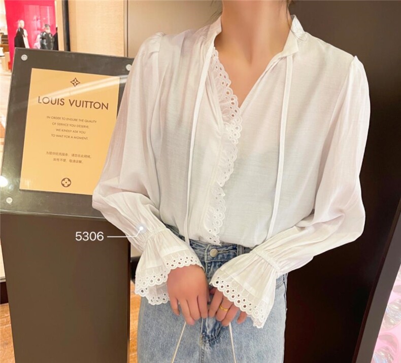 花边袖衬衣，其它，首选