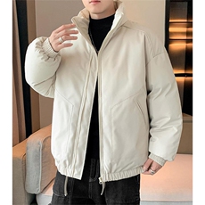 现货冬季美式休闲加厚雪山外套夹克立领纯色三防户外工装棉服，男装夹克，电商A443