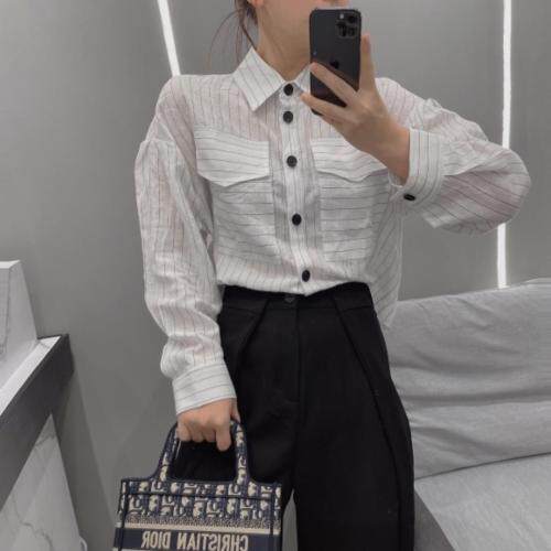 竖条衬衣，女装，cong 聪+