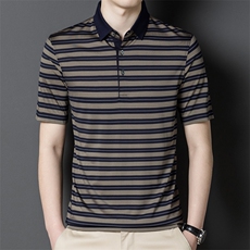 百搭潮流翻领衬衫潮流上衣纯色短袖2024年宽松夏季POLO衫GBN301，男装Polo衫，钱塘6003（原4033）