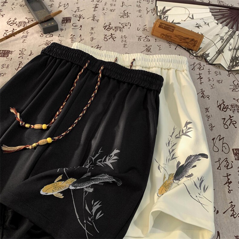 新中式五分裤男抖音直播得物重磅300g大码短裤女-2417批22控48,男装牛仔裤,星座207