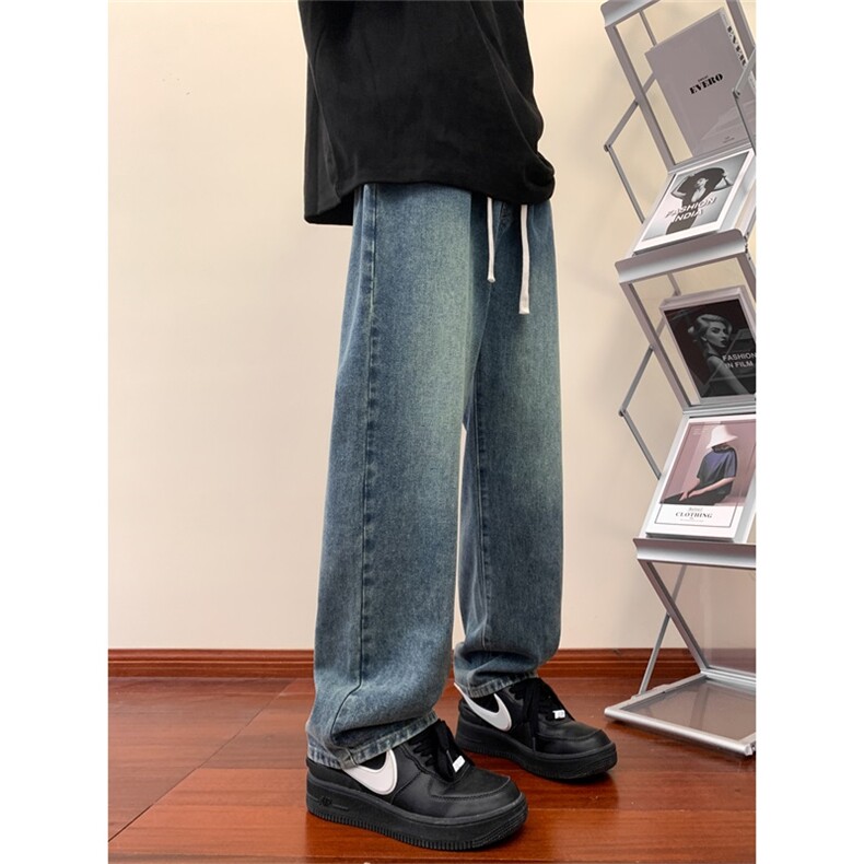 大货！秋冬水洗做旧牛仔裤男美式高街宽松直筒裤子A080-9299-P38,男装牛仔裤,电商A080