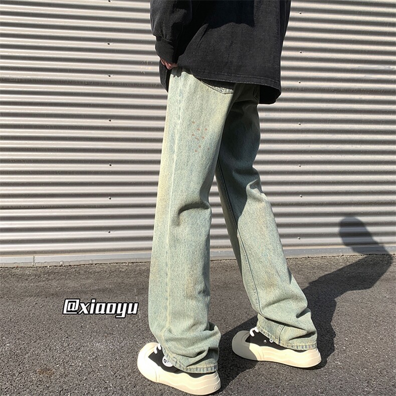 XZ616春季新款复古弯刀设计感牛仔裤休闲长裤TY2407P65控78,男装牛仔裤,星座512A（原616）