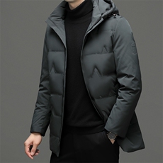 男士羽绒服2023冬季新款加厚保暖上衣中年爸爸装可脱卸帽休闲外套，男装羽绒服，电商B212（原钱塘6029）