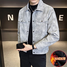 大货加绒加厚男装皮夹克外套皮衣男C317-JK5188-P145，男装夹克，电商C317