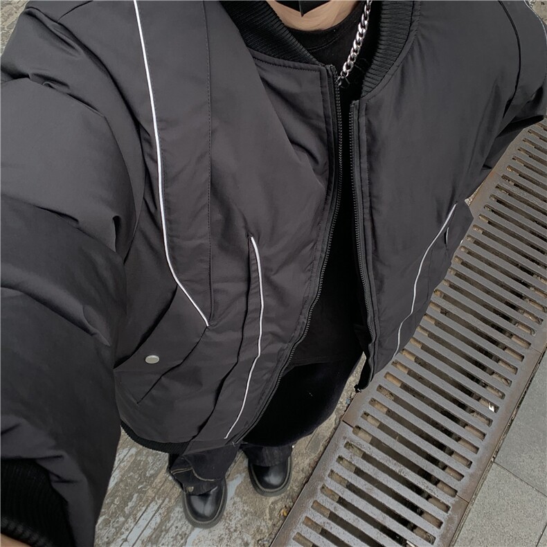 美式潮牌飞行员加厚棉衣外套男冬季机能风宽松保暖棉服男女潮p108图片