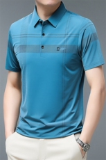 爆夏季男士亲肤感印花短袖衫翻领POLO衫休闲商务都市打底衫男装，男装Polo衫，钱塘6003（原4033）