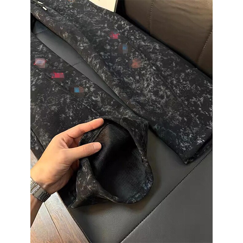 春装高品质扎染刺绣工艺弯刀卫裤男重磅复古垂感休闲运动裤阔腿裤,男装休闲裤,电商A443