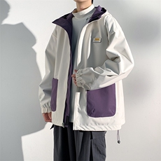 2024春季新款现货户外双面穿立领夹克男冲锋衣外套JK902-P80，男装夹克，星座1204-3