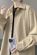 CS1159-特P33控58秋季潮流大码拼接高级感痞帅衬衫宽松外套男，男装衬衫，电商A059