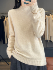 2025年秋季新款百搭长袖套头高领衫,女装羊毛衫,浙麦羊绒, 2025年秋季新款百搭长袖套头高领衫,女装羊毛衫,浙麦羊绒,