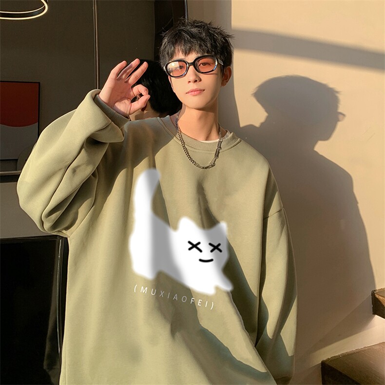 抖音供货、复合重磅360克现货圆领卫衣宽松D223A-YL2362-特P28,男装卫衣,电商019-1