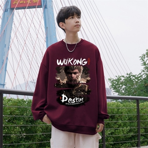 抖音品质秋季新款黑神话悟空仿棉圆领卫衣wycm7012-特批28控49图片