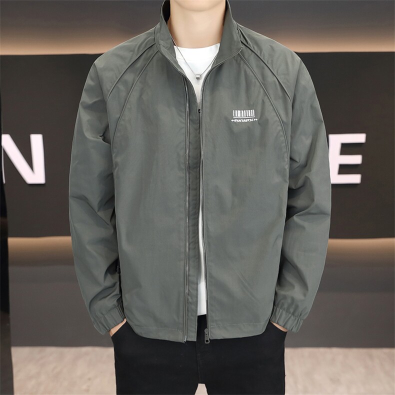 秋季新款男士休闲百搭简约立领潮流夹克外套上衣183P68，男装夹克，电商B226