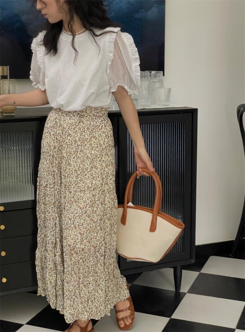 韩系碎花半裙～，女装半身裙，DAP