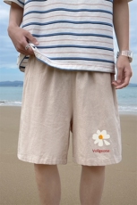 YD33059-P25港风潮牌亚麻短裤男大码棉麻五分裤男中裤沙滩裤，男装休闲裤，电商A040