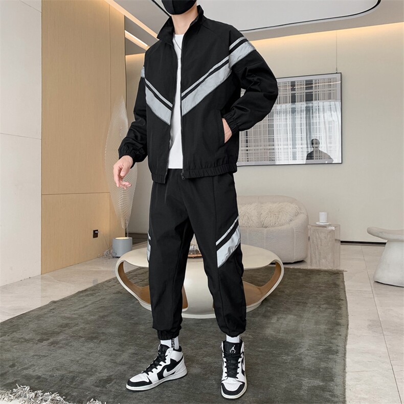 秋季新款两件套装男潮牌休闲运动衣服一套潮流韩版TZ0502-P110图片