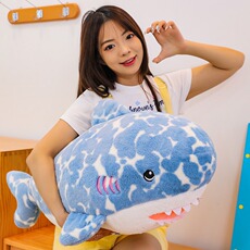 澳欢毛绒玩具厂家直销波光鲨鲨/豚豚/豹豹定制兔毛