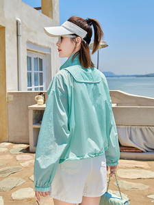 立领防晒衣女短款2025夏季新款百搭透气轻薄长袖小个子防晒服外套图片