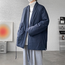 8XL-M新中式夹棉加厚棉衣冬棉麻复古禅意棉服棉袄MY1703P98控128，男装棉衣，电商D206-1