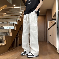 直播得物大码宽松夏季冰丝裤休闲裤工装裤K37特批40，男装休闲裤，星座617B