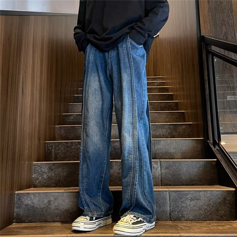 青春流行ins男直筒水洗牛仔裤M1001P48,男装牛仔裤,星座1116-2