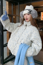 有货【新款】24冬季碎花韩版羽绒服667-P240-K328，女装短外套，2C317