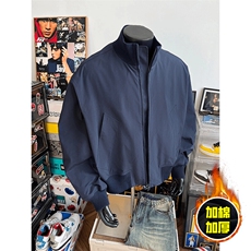 现货冬季美拉德立领飞行夹克廓形高街棒球服加棉加厚棉衣外套，男装夹克，电商A486-1