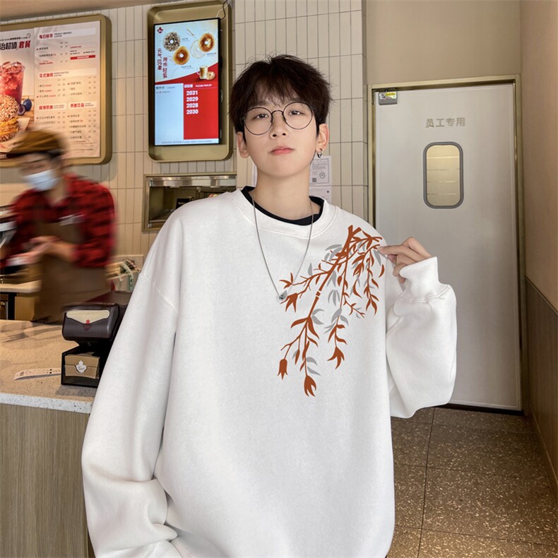 ！圆领卫衣男装港风长袖t恤男外套男WY503-特P23,男装卫衣,电商B371