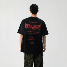 2025新款潮牌短袖宽松韩版字母印花扎染工艺T恤T9015/P5588，男装T恤，星座202