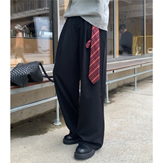 秋季基础款西裤男cleanfit直筒宽松西装裤子高街潮牌阔腿休闲长裤，男装西服套装，星座506A