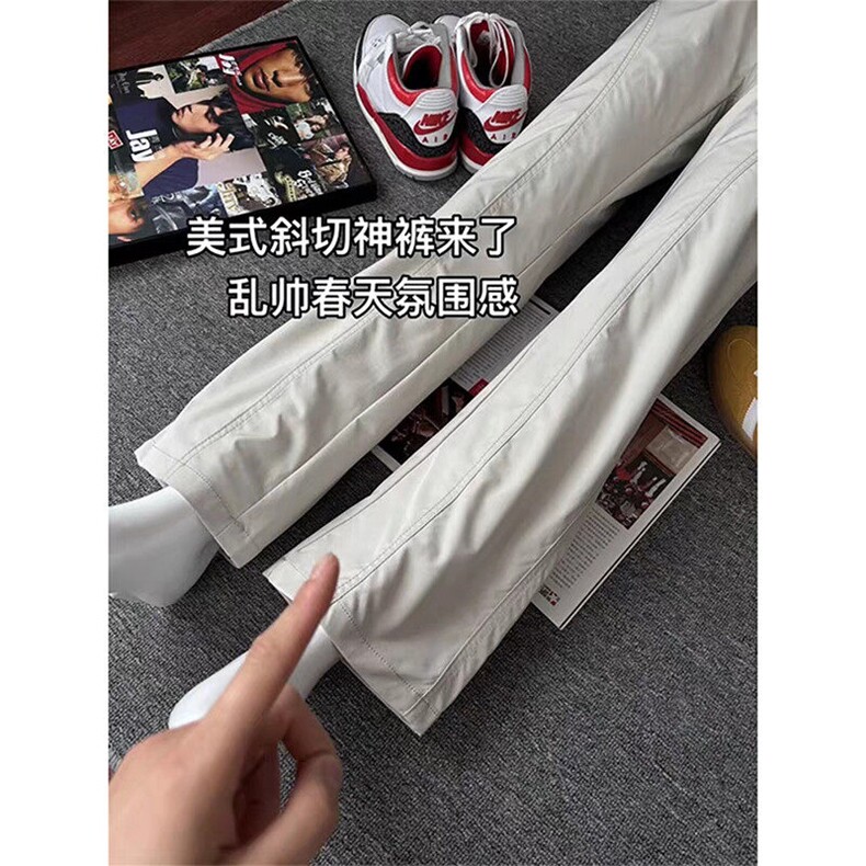 现货美式户外冲锋裤男款工装裤子斜切街头休闲长裤新款LA7233-P36图片