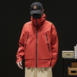 山系户外登山2025秋季新款立体连帽冲锋衣夹克外套男士Q5575-P65图片