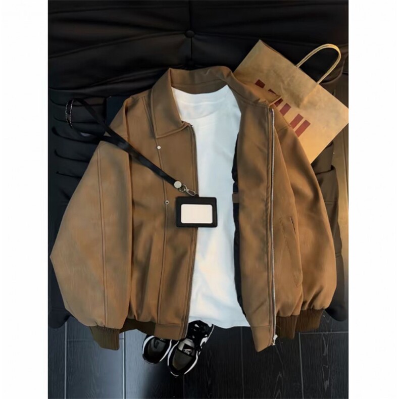 网图美式翻领纹理感PU皮夹克皮衣机车服外套JK508-P70,男装夹克,星座1213
