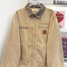 得物品质秋款男夹克衫字母刺绣撞色宽松外套JK2603P82，男装夹克，星座1013-1