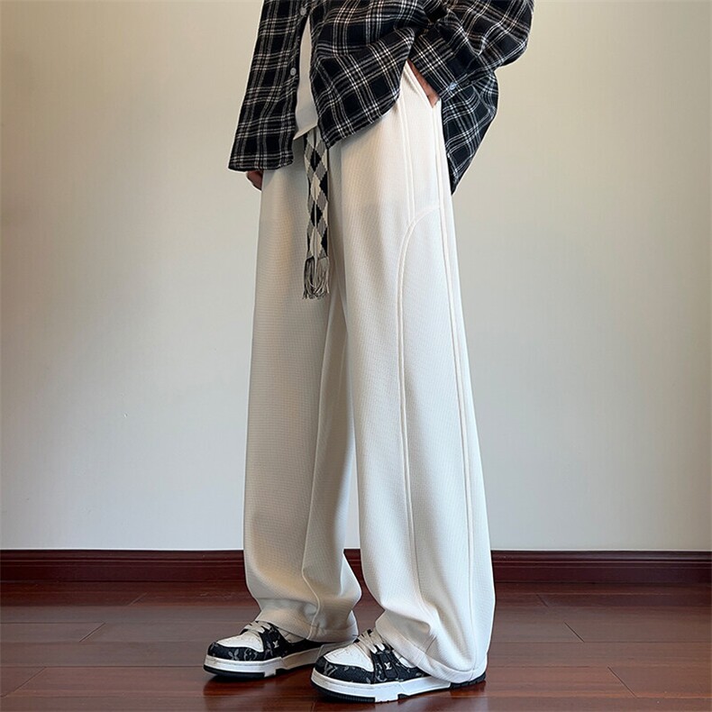 2025春季新款内景大码港风垂感直筒裤M-5XHK24752-特P35，男装休闲裤，电商A022